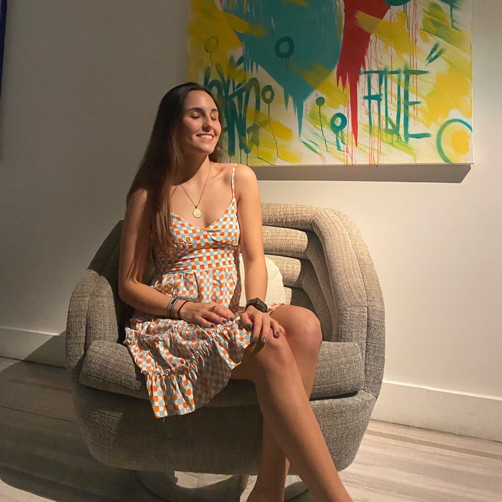 colorful mini dress